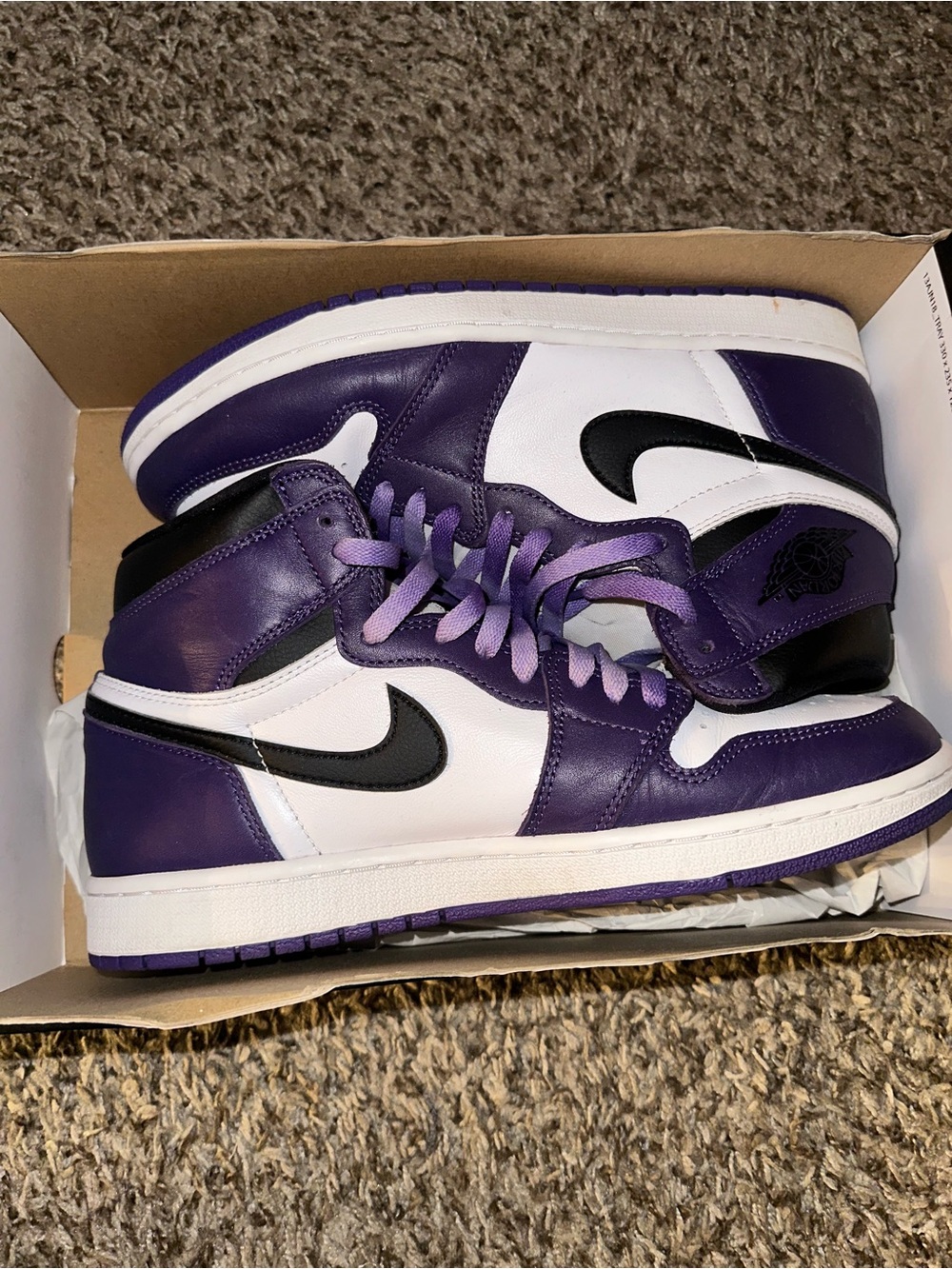 Nike Air Jordan 1 Mid - Purple/White/Black. Jordan 1 Court Purple